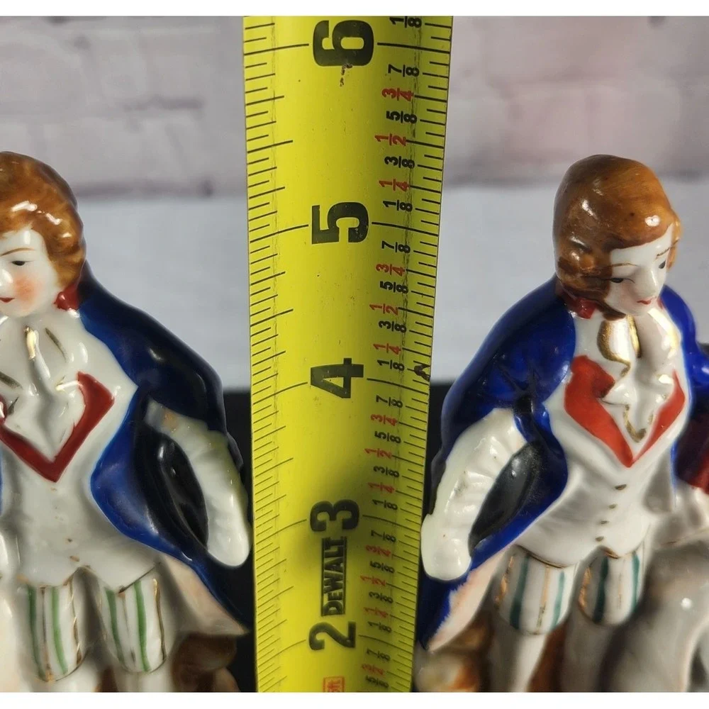 Two Mirrored Vintage Hand Painted Figurines  Made In Occupied Japan.